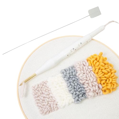 Set di punteruoli da ricamo regolabile per adulti principianti, fai da te per tappeti e calzini, vestiti, artigianato creativo