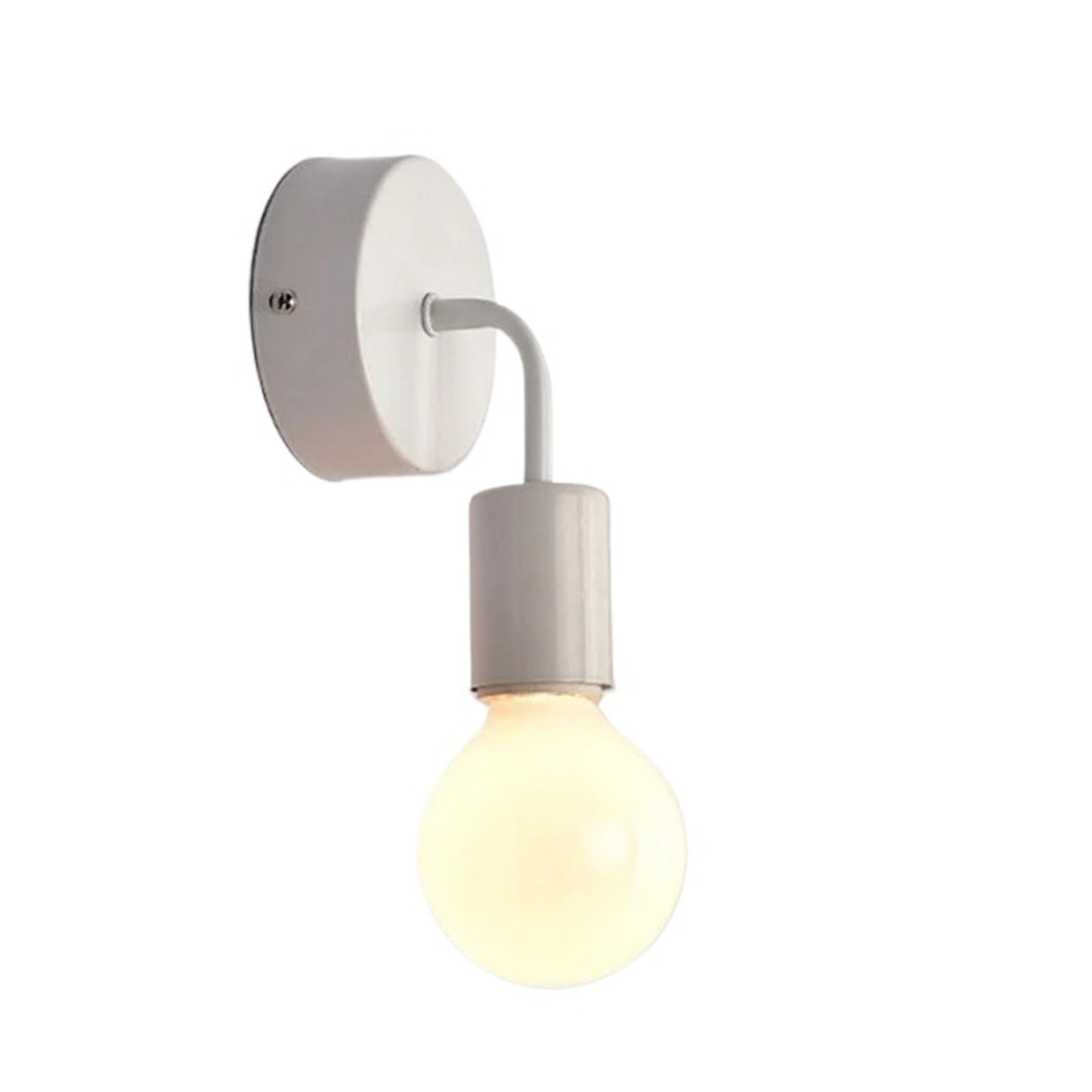 KOESRXNQW Nordic Modern Wall Lamp Iron Black E27 Indoor Lighting Bedside Bedroom Bathroom Sconce Light Fixture Industrial Decor Flexible Adjustment