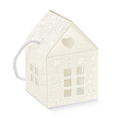 Nichoir blanc Harmony en pierres de Venise pour décoration de table raffinée