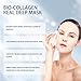 Reepic Cosmer 4 Pack Bio-Collagen Overnight Face Mask——Deep Hydrating Collagen Hydrogel Sheet Mask,Firming and Moisturizing,Korean Skincare,Anti Wrinkle Lifting Korean Glass Skin Face mask
