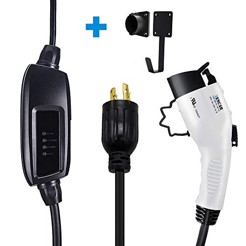 Zencar Level 2 EV Charger(240V, 16A, 25ft), Portable EVSE Home Electric Vehicle Charging