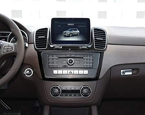 ABS Carbon Fiber Style Center Console CD Frame Trim Cover 1pcs for Mercedes-Benz GLE W166 Coupe C292 2015-2019