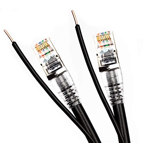 Cable Red PHAT SATELLITE CAT5e Foil Shielded 150ft Negro miniatura 1