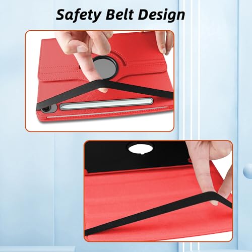 Image of TGK 360 Rotatable Flip Cover for Samsung Galaxy Tab S10 Lite 5G 10.9 inch Case Model SM-X400 /SM-X406B 2025 (Red)