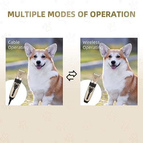 cenivi-Dog-Clippers-for-Grooming-USB-Rechargeable-Cordless-Dog-Grooming-Kit-Low-Noise-Electric-Dog-Shaver-Set-Pet-Grooming-kit-Detachable-Blade-with-4-Comb-Professional-Dog-Clippers-for-Pets