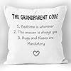 XUISWELL Grandparent Pillow Covers 18×18 Funny Designs for Grandma Grandpa Gifts