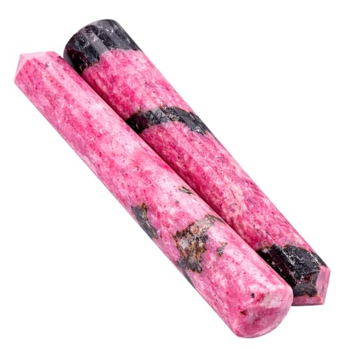 Image of Rhodonite Crystal Wand - Pointed Crystal Wand for Energy Healing, Chakra Balancing, Meditation and Home Decor - Crystals and Healing Stones for Gift