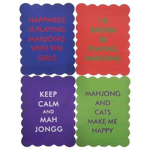 Barajadores de Mahjong ifundom de PVC resistente con un acabado de diseño ondulado superior