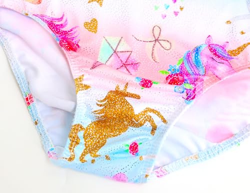 Image of Domusgo Toddler Leotard Gymnastics Long Sleeve, Sparkly Tumbling Dance Leotards for Baby Girls Kids Teens 2-14 Years