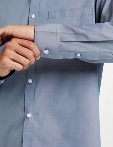 Image of Amazon Brand - Symbol Men's Cotton Formal Shirt | Plain | Full Sleeve - Regular Fit (Available in Plus Sizes)