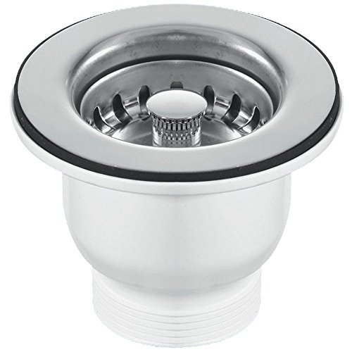 Taps2Traps™ 85mm Chrome Belfast Sink Basket Strainer Waste - Fits 60mm Hole