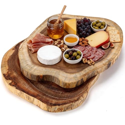 Set de 2 Tablas Redondas de Madera Acacia, 12.2 cm miniatura 1