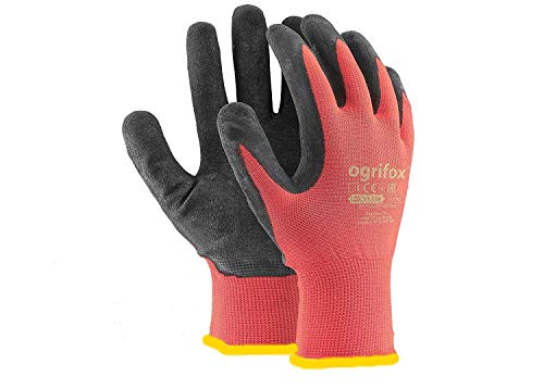 24 PAIRS NEW LATEX COATED WORK GLOVES SAFETY DURABLE GARDEN GRIP BUILDERS (XL-10)