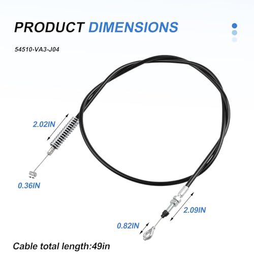 DZBQ 54510-VA3-J04 Clutch Cable Fits for Honda HR215KSXA, Walk-Behind Lawn Mower Brake Cable, Replacement Part for HR215KSXA
