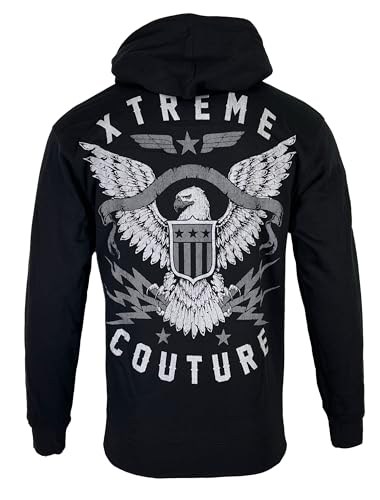 Xtreme Couture by Affliction Men's Zip Up Hoodie Bravenet Black