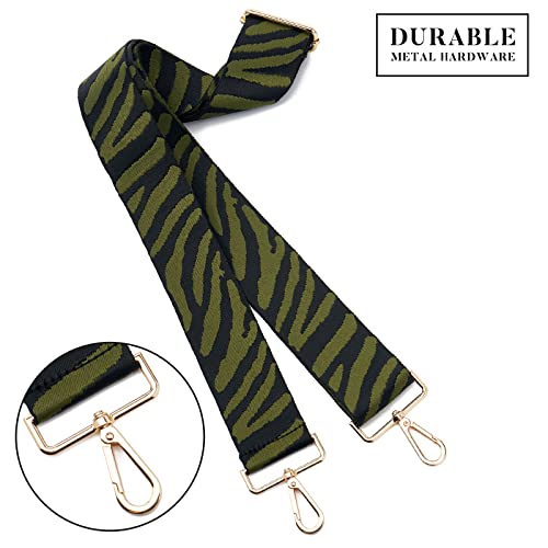 Image of Wide Purse Straps Replacement Adjustable Crossbody Gold Hardware Canvas Shoulder Strap For Women