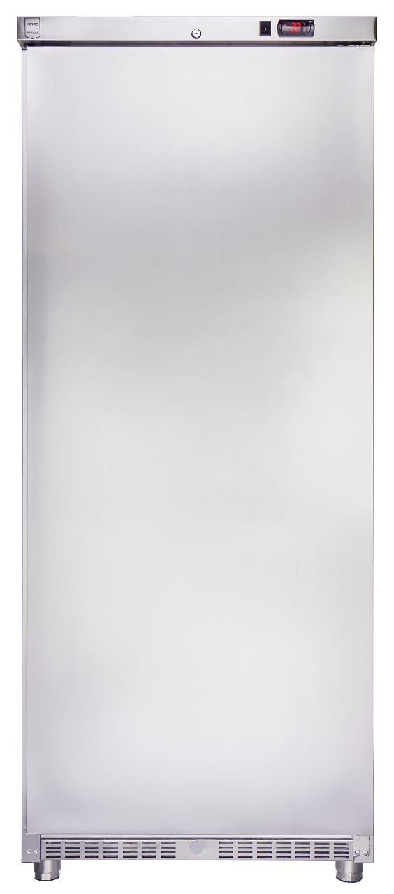 METRO Professional Congelatore GFR4600S, acciaio inox/ABS, 78 x 74 x 192.5 cm, 511 L, raffreddamento statico, 145 W, con serratura, argento