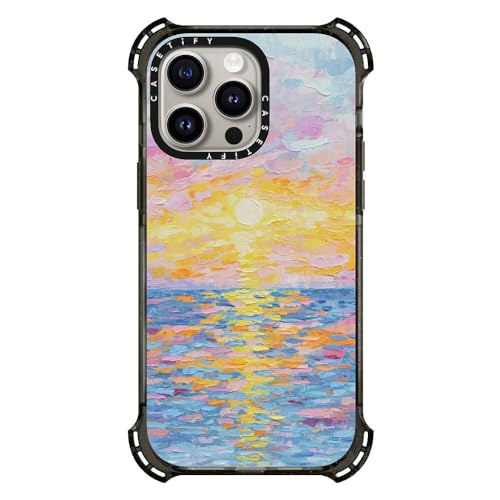 Coque iPhone 15 Pro Max CASETiFY Bounce premium givrée noir MagSafe