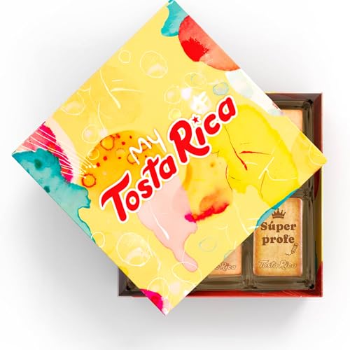 My TostaRica - Galletas con mensaje - Contenido: 30 Galletas Impresas con Dedicatoria - Regalo con Mensaje Impreso (Super Profe)