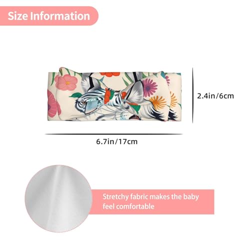 Cute white tiger Baby Bow Headband. Comfortable baby headband, suitable for daily wear and photo props.3