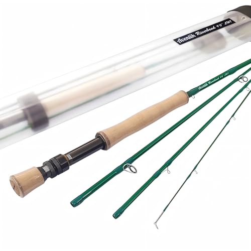 Aventik Riverbend Series Fly Rod IM8 Graphite Blank 0/1/2/3/4/5/6/7/8 wt Rods, 6/7/8/9/10ft Lightweight Fly Fishing Rod Medium Fast Action (10'0'' LW7)