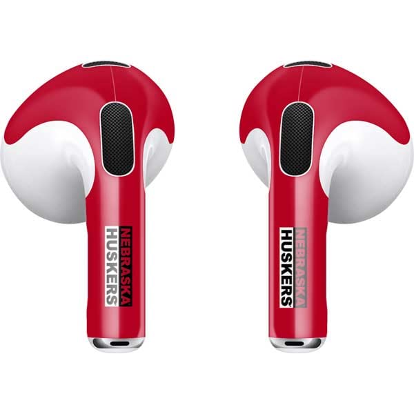 Skinit Decal Audio Skin Compatible with Apple AirPods (3rd Gen, 2021) - Officially Licensed Red Nebraska Huskers Design