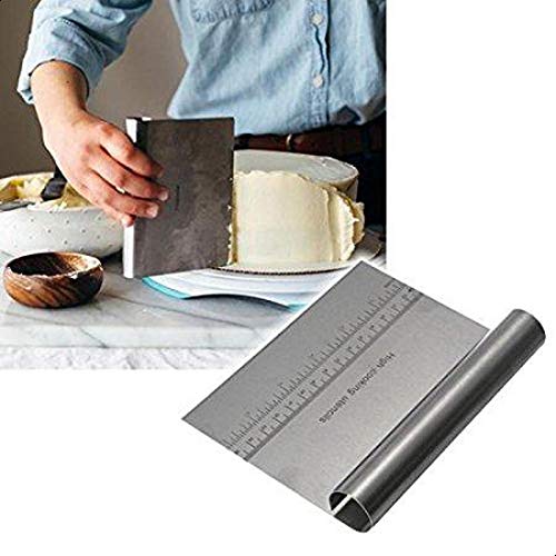 Stainless Steel Cake Smoother Dough Scraper Cutter