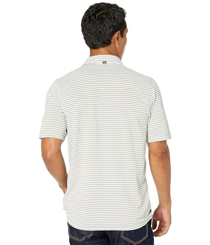 Image of Cutter & Buck Mens Short Sleeve Virtue Eco Pique Stripe Recycled Mens Big and Tall Polo