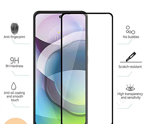 Image of Screen Protector for Motorola Moto G41 (Black) Tempered Glass Edge-to-Edge 6D Screen Guard With Installation Kit