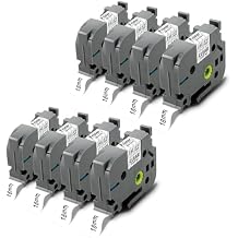 Pristar 8 Pack Tz Tape 18mm 0.7 بوصة مغلفة Clear TZe-141 TZ-141 متوافقة مع شريط Brother P Touch TZe لـ PTD400 PTD600 PTD1880 PT1890W Label Maker 18 mm Label Tape، 3/4 Inch x 26.2 ft
