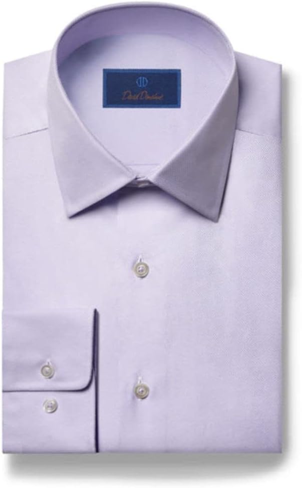 David Donahue Trim Fit Royal Oxford Dress Shirt
