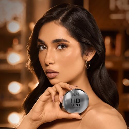 Image of RENEE PRO HD 3 In 1 Compact,Concealer, Foundation - Ivorie, SPF 20, Matte Finish, High Coverage, Ultralight & Silky Smooth Finish, Enriched With Vitamin E, C & Aloe Vera - 9 Gm