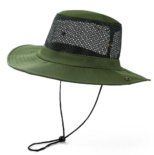Image of Zacharias Men's Coton Blended Net Breathable Cowboy Hat ja-711 (Free Size Pack of 1)