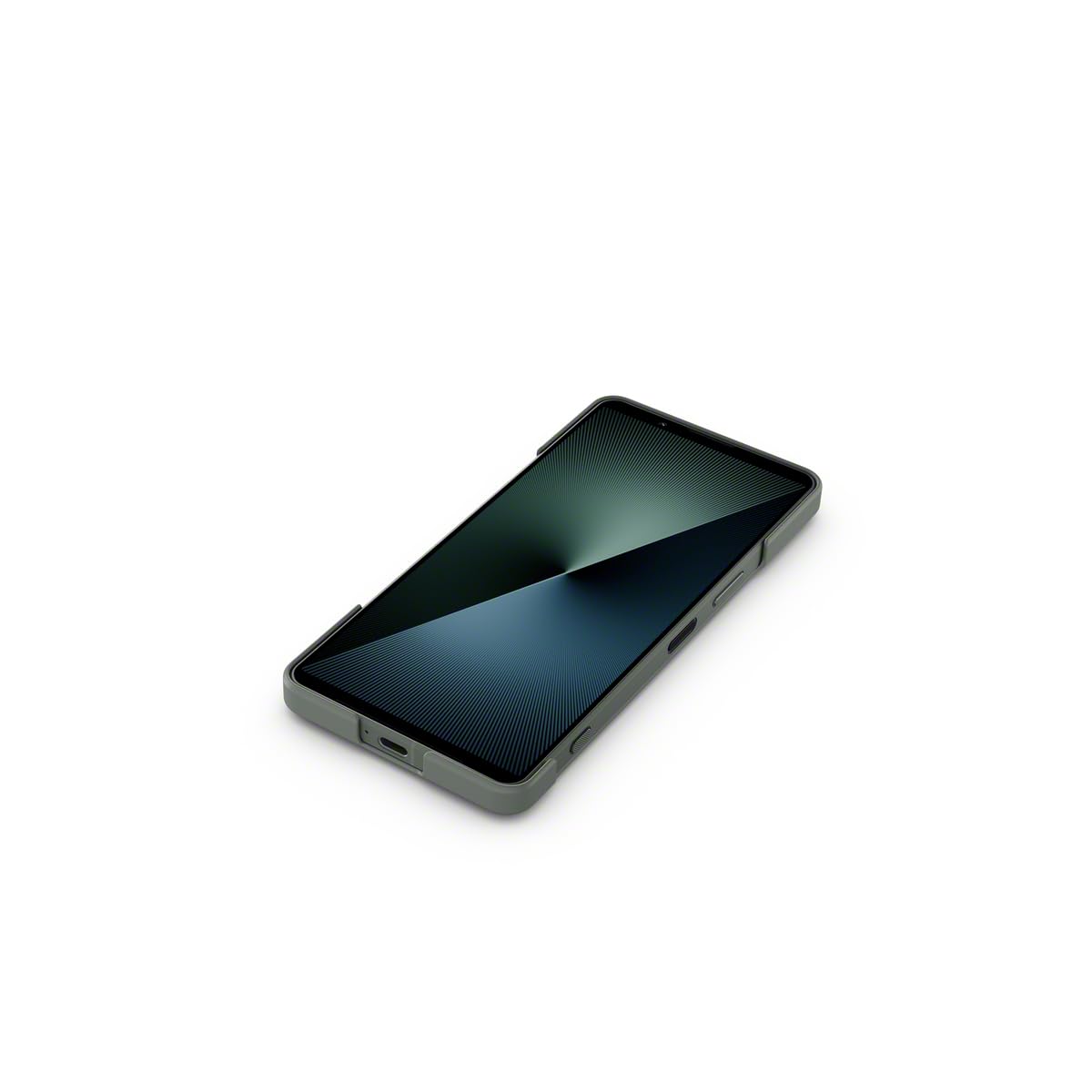 Sony Stylowa osłona z podpórką do smartfonu Xperia 1 VII | Pasek zapobiegający | Uniwersalna podpórka i nowy pasek z pierścieniem z myślą o wygodzie i lepszej ochronie, Zieleń mchu