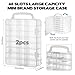 YEXEXINM 2 Pack 96-Slot Mini Brand Storage Cases, Clear Plastic Mini Brand Organizer Box with Adjustable Dividers, Portable Compartment Container for mini Toys and Collectibles (Case Only)