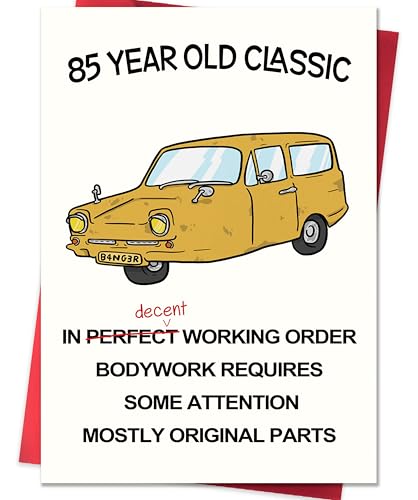 Smithtuy Funny 85th Birthday Card 85th Birthday Decorations & Gifts for Women Men Happy 85 Year Old Gifts Cards for Dad Mom Grandpa Grandma