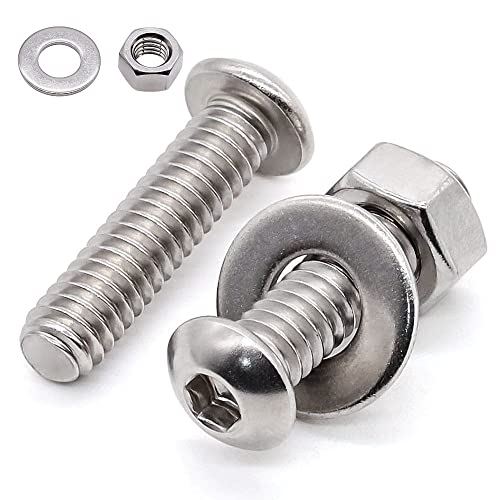Vis à tête cylindrique 6,35 mm complète pour assemblage mécanique et aménagement extérieur