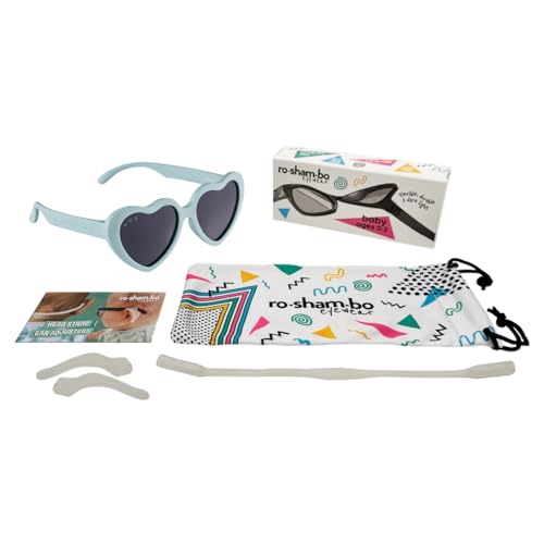 ROSHAMBO Unbreakable Baby Toddler Heart Sunglasses with Strap – Infants 0-24 months Girls Boys 2-4 years – Polarized Lens3