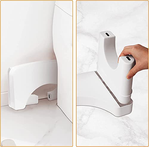 Hasfu Squatting Toilet Stool, 7 Inch Potty Bathroom Poop Stool For Adults And Children, White #TOP4