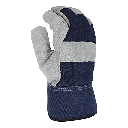 West Chester Men's Split Cowhide Leather Palm Gloves With Posi-Therm Lining, Safety Gloves, Cold Weather Gloves, X-Large, (91205/Xl), Blue And White #TOP2