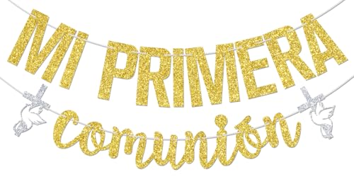 Mi Primara ���̔q�̃o�i�[�A�ŏ��̐��̔q�̂̑����A�_�̏j�������̎q�A�X�y�C���� La Primera Comunion �f�R���[�V�����p�i �S�[���h&�V���o�[�O���b�^�[
