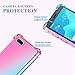 Ueokeird for Huawei Y5 2018/Y5 Prime 2018/Honor 7S Case, Clear Cute Gradient Phone Case Slim Anti Scratch Flexible TPU Cover Shockproof Protective Case for Huawei Y5 Prime 2018 (Pink/Green)