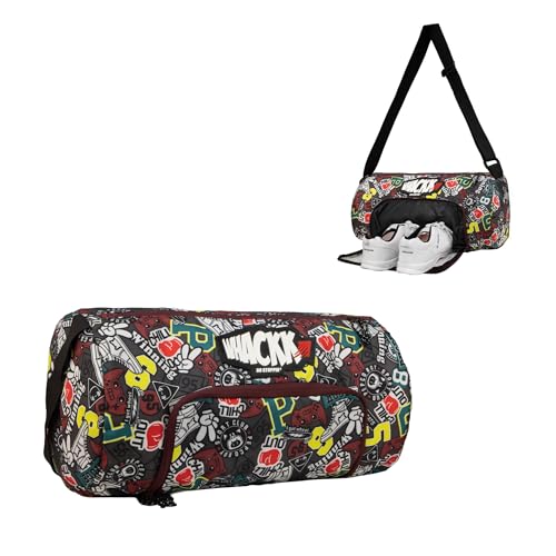 Image of Whackk Track Printed Rugby Gym Bag|Fitness Bag|Sports Duffle|Multipurpose Carry Bag |Travel Duffel Bag|Adjustable Strap|Unisex|Sports Kit Bag