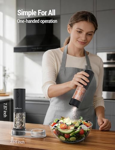Image of ThermoMaven Electric Salt and Pepper Grinder Set with 110ML Large Capacity