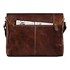 STILORD 'Davis' Messenger Bag Leder 13 Zoll Laptop Tasche Vintage Umhängetasche Schultertasche für Uni Büro Büchertasche Messengertasche Echtleder Damen und Herren, Farbe:florida - braun #5