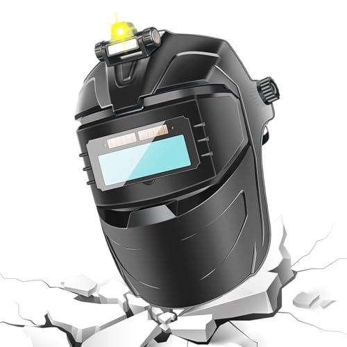 Generico Casco soldador, visera antirreflejo para soldadura, protección facial ajustable, portátil, con amplia tonalidad, para uso industrial y doméstico