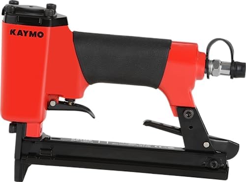 Image of Kaymo NEO-8016 Pneumatic Stapler | 80 Series Compatible | 60-90 PSI | 890g Lightweight | Full Metal Magazine | Rubber Ergonomic Grip | Fixed Top Air Exhaust | Robust Locking Catch | Furniture Use