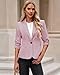 LookbookStore Spring Jackets for Women Fashion Suit Jacket Plus Size Blazers for Women Womens Blazers for Work Professional Dusty Rose Size Medium Fits Size 8 / Size 10