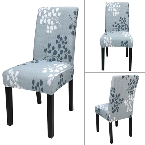 JQinHome Pattern Chair Covers for Dining Room Set of 6, High Stretch Removable Washable Parsons Chair Slipcover for Home Party Hotel Wedding Ceremony (Flower,6PCS) by JQinHome - Image 3