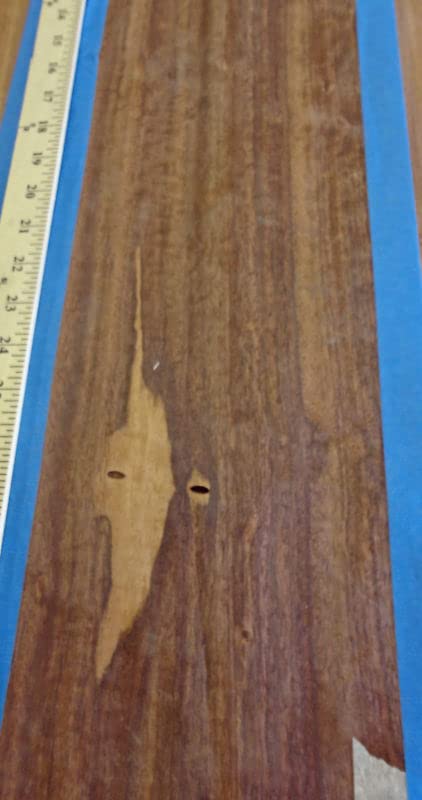 Goncalo Alves Tigerwood Wood Veneer 8" x 113" raw no Backing 1/42" Thickness